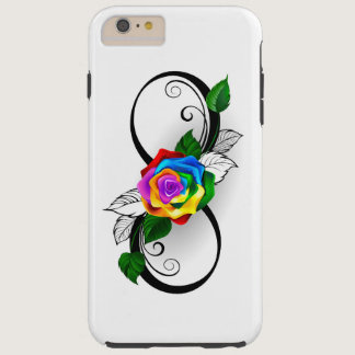 Infinity Symbol with Rainbow Rose Tough iPhone 6 Plus Case