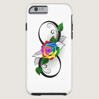 Infinity Symbol with Rainbow Rose Tough iPhone 6 Case