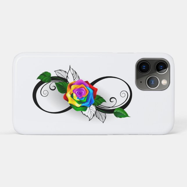 Infinity Symbol with Rainbow Rose Case-Mate iPhone Case (Back (Horizontal))