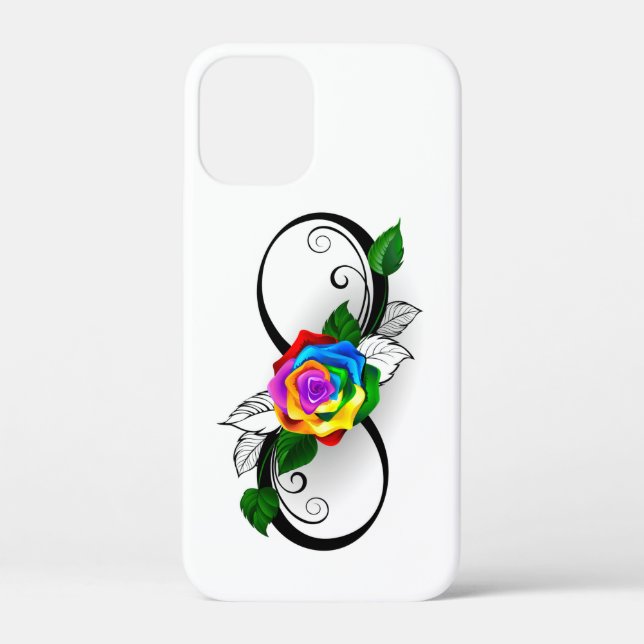 Infinity Symbol with Rainbow Rose Case-Mate iPhone Case (Back)