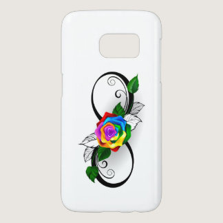 Infinity Symbol with Rainbow Rose Samsung Galaxy S7 Case