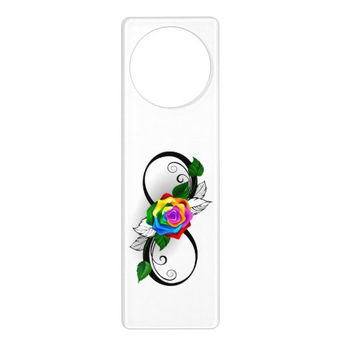 Infinity Symbol with Rainbow Rose Door Hanger