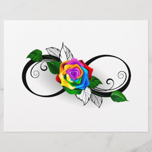 Infinity Symbol with Rainbow Rose Flyer