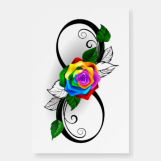 Infinity Symbol with Rainbow Rose Foam Board