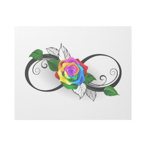 Infinity Symbol with Rainbow Rose Gallery Wrap