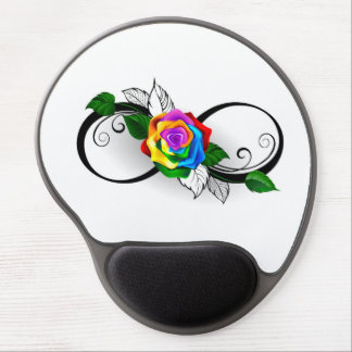 Infinity Symbol with Rainbow Rose Gel Mouse Pad