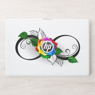 Infinity Symbol with Rainbow Rose HP Laptop Skin