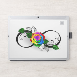 Infinity Symbol with Rainbow Rose HP Laptop Skin