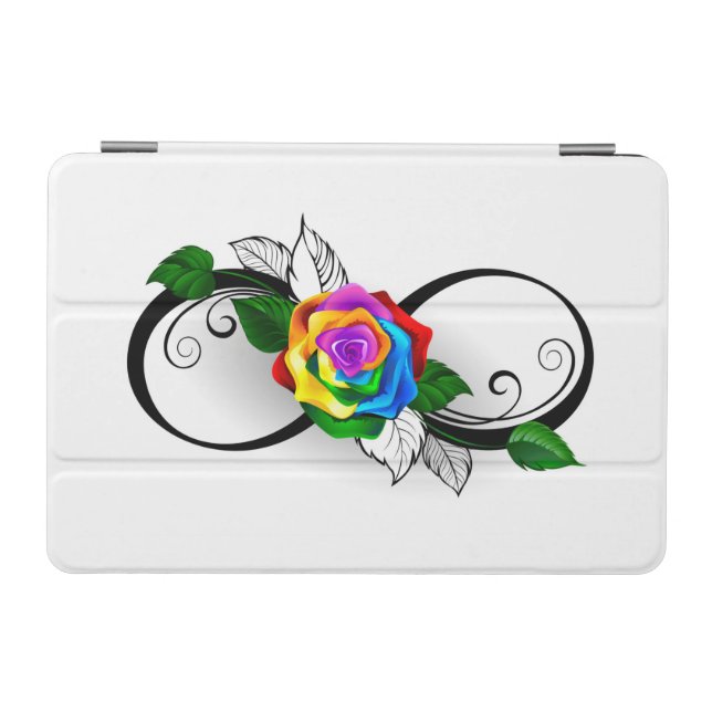 Infinity Symbol with Rainbow Rose iPad Mini Cover (Horizontal)