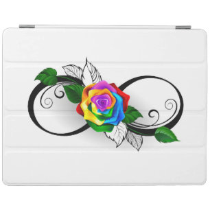 Infinity Symbol with Rainbow Rose iPad Smart Cover