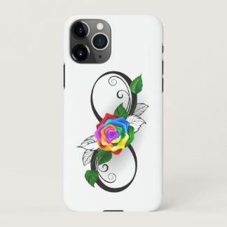 Infinity Symbol with Rainbow Rose iPhone 11Pro Case