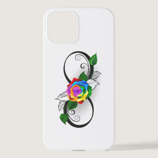 Infinity Symbol with Rainbow Rose iPhone 12 Case