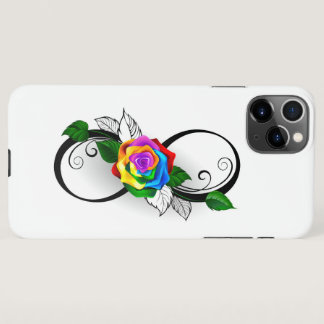 Infinity Symbol with Rainbow Rose iPhone 11Pro Max Case