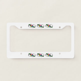 Infinity Symbol with Rainbow Rose License Plate Frame