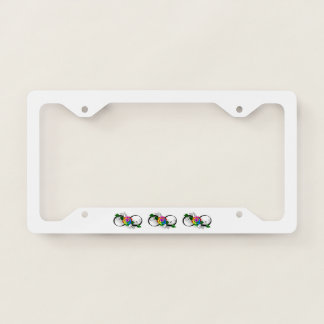 Infinity Symbol with Rainbow Rose License Plate Frame