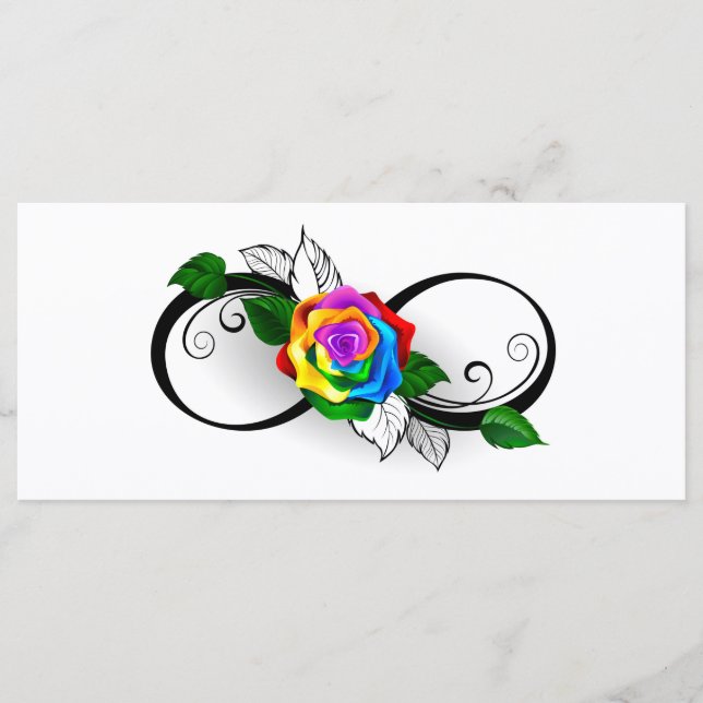 Infinity Symbol with Rainbow Rose Menu (Front)
