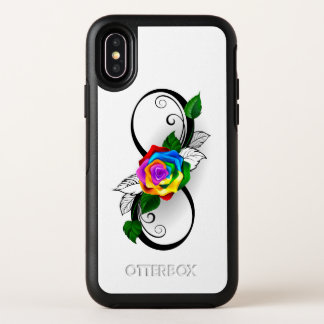 Infinity Symbol with Rainbow Rose OtterBox Symmetry iPhone X Case