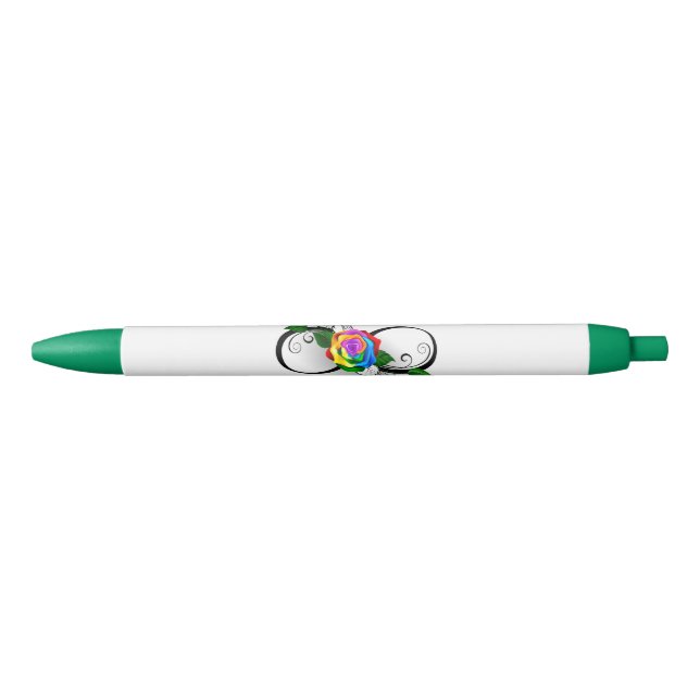 Infinity Symbol with Rainbow Rose Pen (Front)