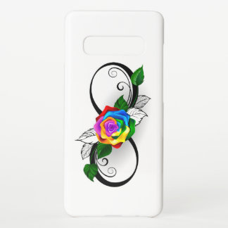 Infinity Symbol with Rainbow Rose Samsung Galaxy S10  Case