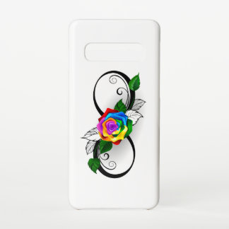 Infinity Symbol with Rainbow Rose Samsung Galaxy S10 Case