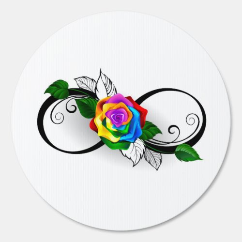 Infinity Symbol with Rainbow Rose Sign