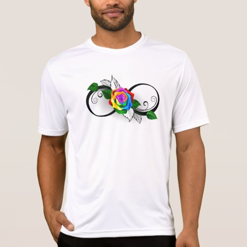 Infinity Symbol with Rainbow Rose T_Shirt