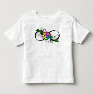 Infinity Symbol with Rainbow Rose Toddler T-shirt