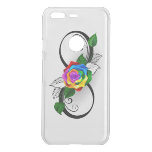 Infinity Symbol with Rainbow Rose Uncommon Google Pixel Case