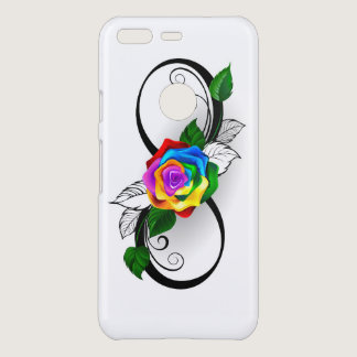 Infinity Symbol with Rainbow Rose Uncommon Google Pixel Case