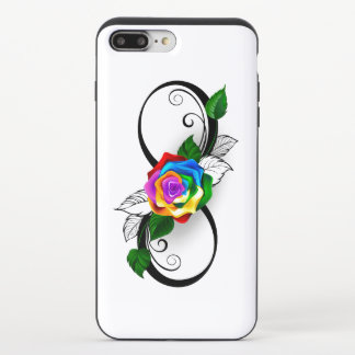 Infinity Symbol with Rainbow Rose iPhone 8/7 Plus Slider Case
