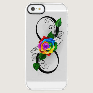 Infinity Symbol with Rainbow Rose Clear iPhone SE/5/5s Case