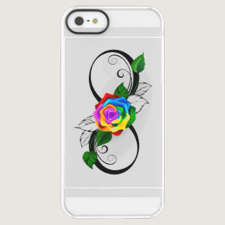 Infinity Symbol with Rainbow Rose Permafrost iPhone SE/5/5s Case