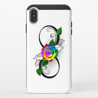 Infinity Symbol with Rainbow Rose iPhone XS Max Slider Case
