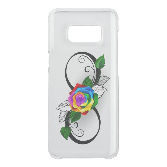 Infinity Symbol with Rainbow Rose Uncommon Samsung Galaxy Case (Back)
