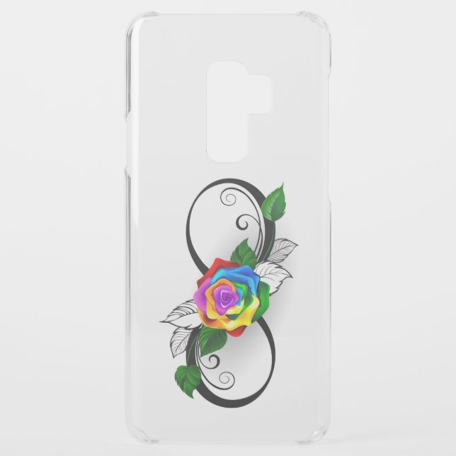 Infinity Symbol with Rainbow Rose Uncommon Samsung Galaxy Case (Back)