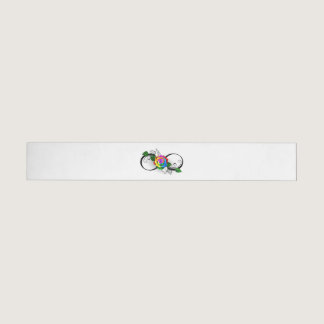 Infinity Symbol with Rainbow Rose Wrap Around Label