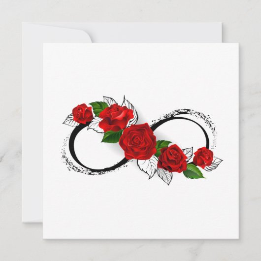 Infinity Symbol with Red Roses (Front)