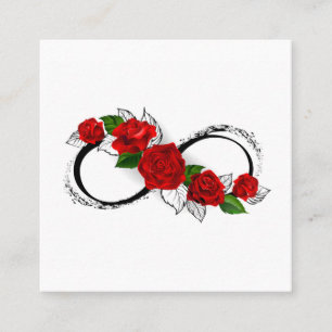 Infinity Symbol with Red Roses Appointment Card