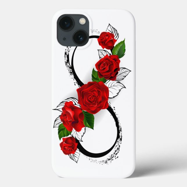 Infinity Symbol with Red Roses Case-Mate iPhone Case (Back)