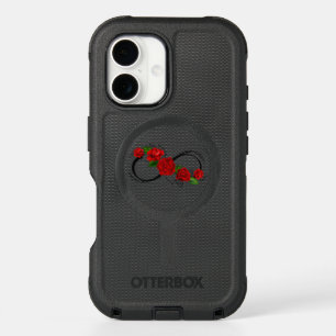 Infinity Symbol with Red Roses iPhone 16 Case