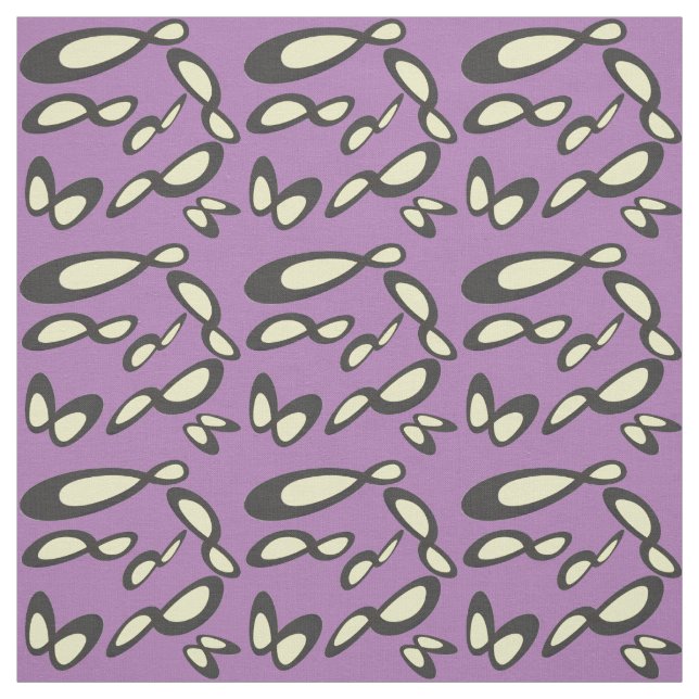 Infinity Symbol - Yellow,Black, Lavender Fabric (Swatch)