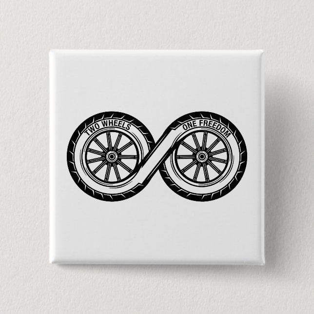 Infinity Two Wheels Freedom Button (Front)