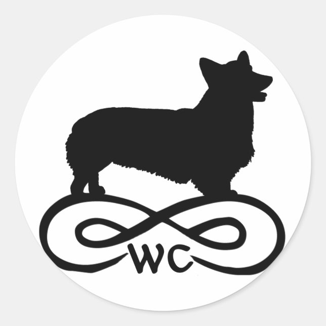Infinity Welsh Corgi Classic Round Sticker (Front)