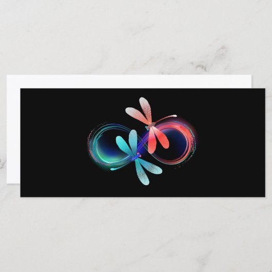 Infinity with glowing dragonflies (Front/Back)
