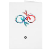 Infinity with glowing dragonflies cards (Back)