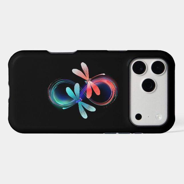 Infinity with glowing dragonflies Case-Mate iPhone case (Back (Horizontal))