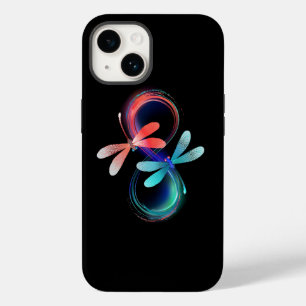 Infinity with glowing dragonflies Case-Mate iPhone 14 case