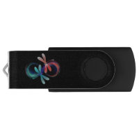 Infinity with glowing dragonflies