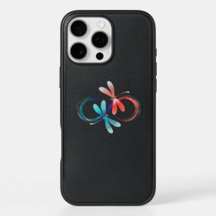 Infinity with glowing dragonflies iPhone 16 pro max case