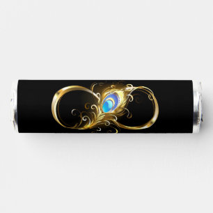 Infinity with Golden Peacock Feather Breath Savers® Mints